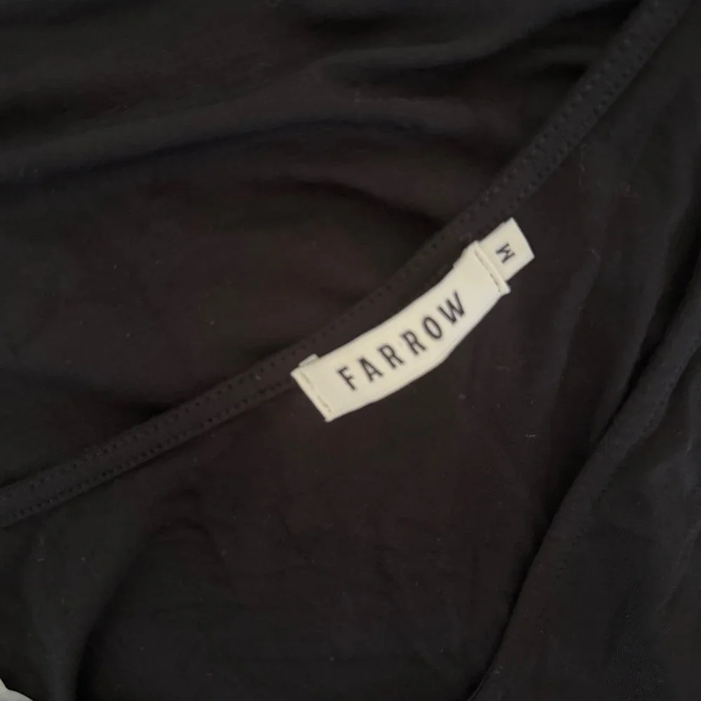 Farrow Midi Dress Womens Med Black Tie Front Kimono Sleeve Tulip Hem Wrap Look‎